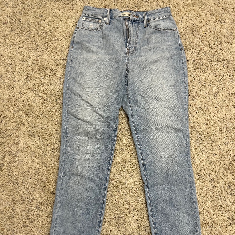 Madewell Jeans Womens 26 Blue Denim Curvy Perfect Vintage Light Wash Pants ^